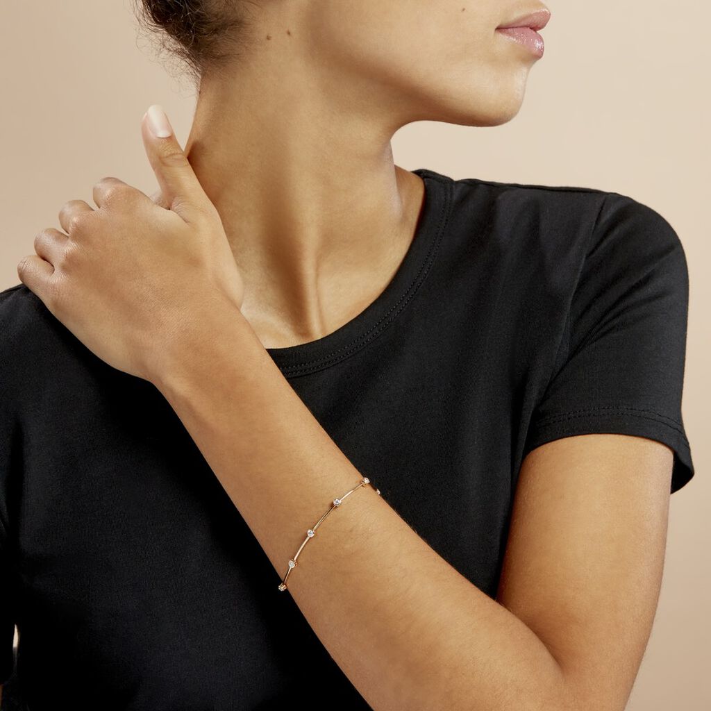 Bracelet Kaelig Plaqué Or Jaune Oxyde De Zirconium