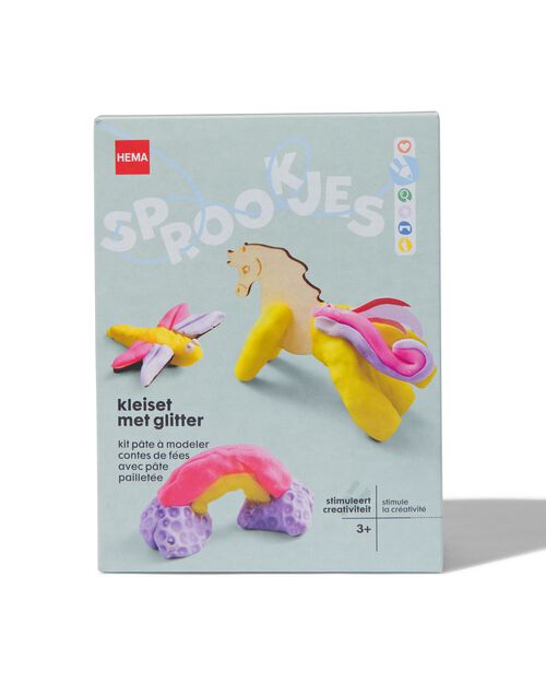 kit de pâte à modeler contes avec 3 couleurs