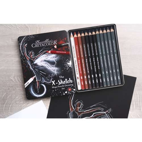CRETACOLOR® The X-Sketch MEGA Künstlerstifte-Set