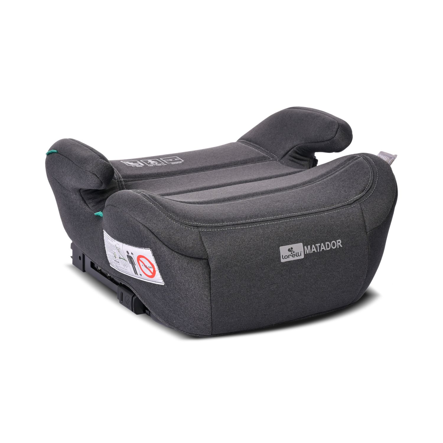 Lorelli Sitzerhöhung i-Size Matador (125-150cm) Kindersitz, Isofix, Armlehne schwarz