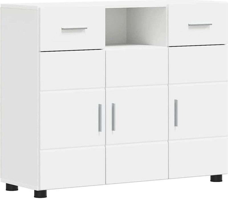vidaXL - Dressoir - Wit - 88.5 x 30.5 x 73 cm - Bewerkt Hout