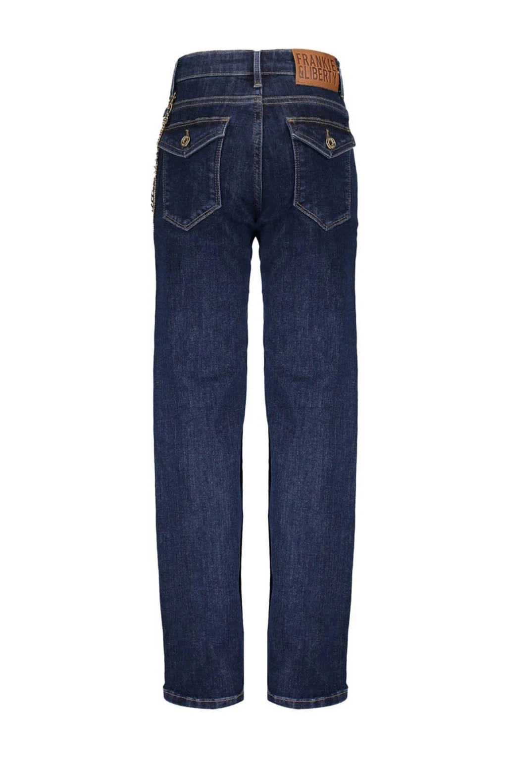 Frankie&Liberty high waist straight leg jeans medium blue denim