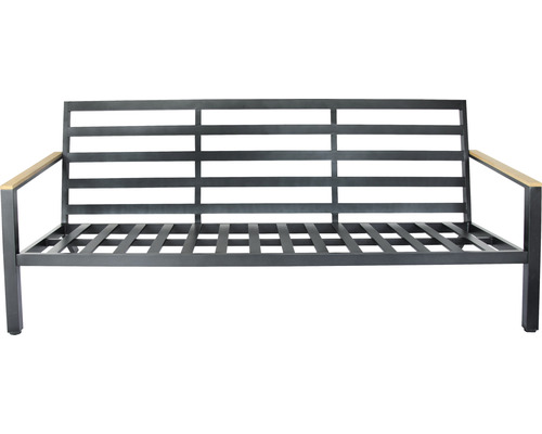 4-delige tuinmeubelset, aluminium met teakhout