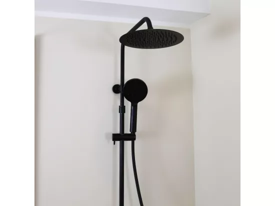 Luisa colonne de douche thermostatique noire - Essebagno
