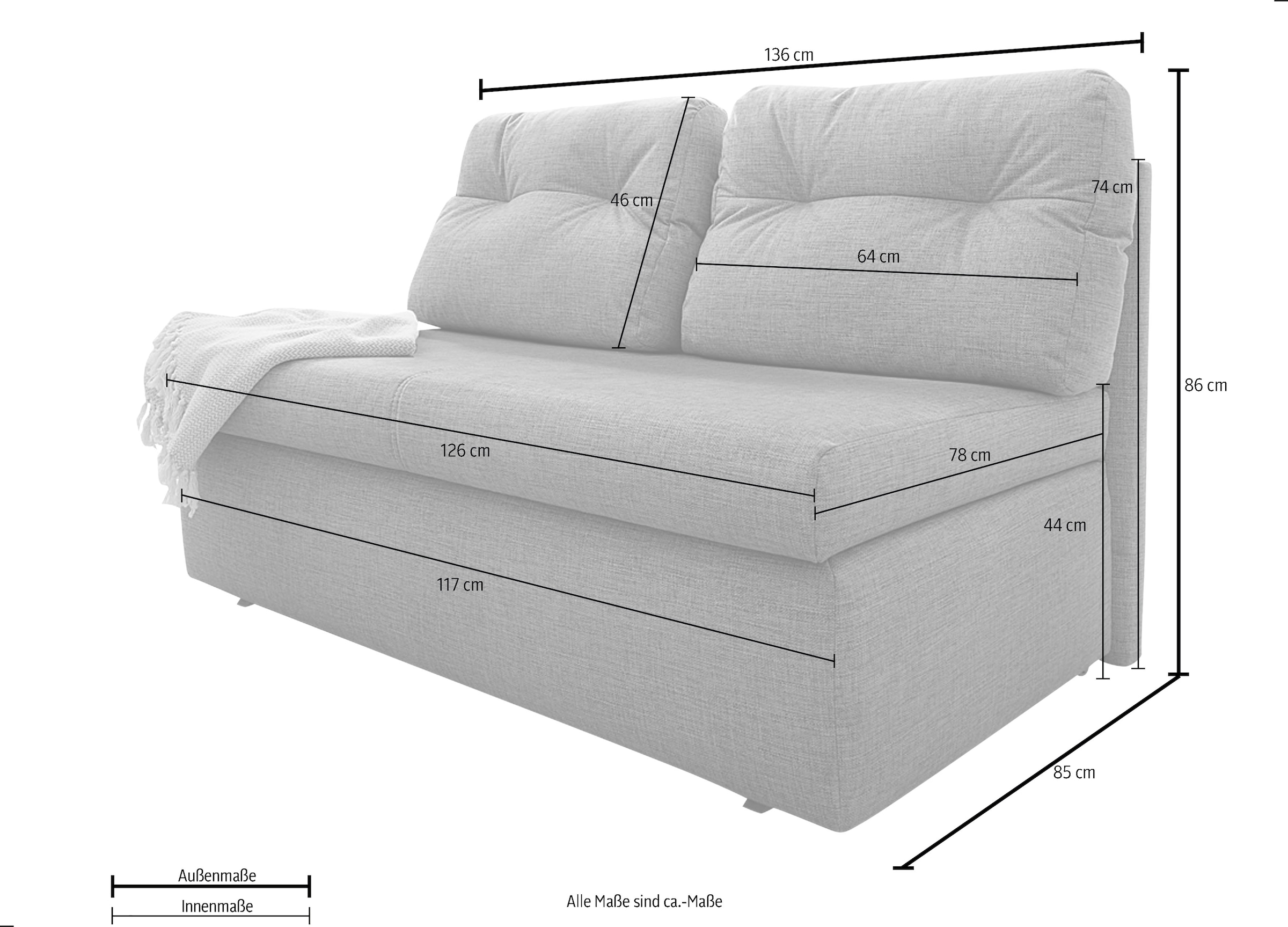 Jockenhöfer Gruppe Schlafsofa »Torben« Platzsparendes Sofa mit Gästebettfunktion und Stauraum