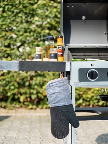 WENKO Hakenleiste »Modell Ima« magnetisch, mit 4 Haken für Spültücher und Grillzubehör, ohne Bohren