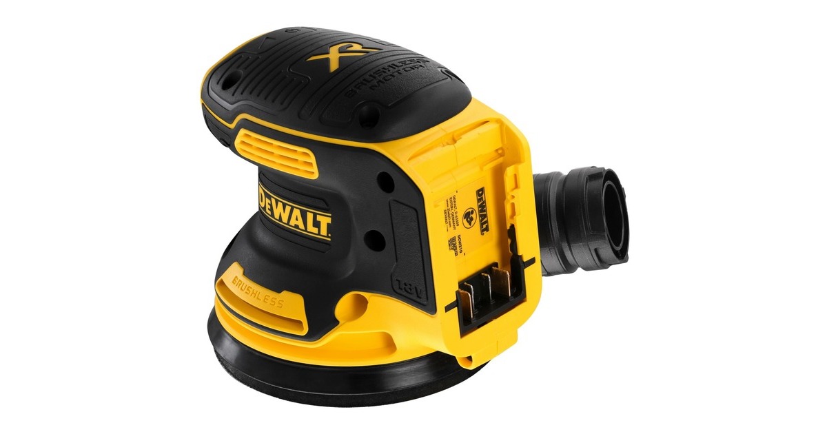 DEWALTDCW210NT-XJ 18V XR brushless 125mm excentrische schuurmachine  (Geel/zwart, Incl. T-STAK Box II, accu en oplader niet inbegrepen)