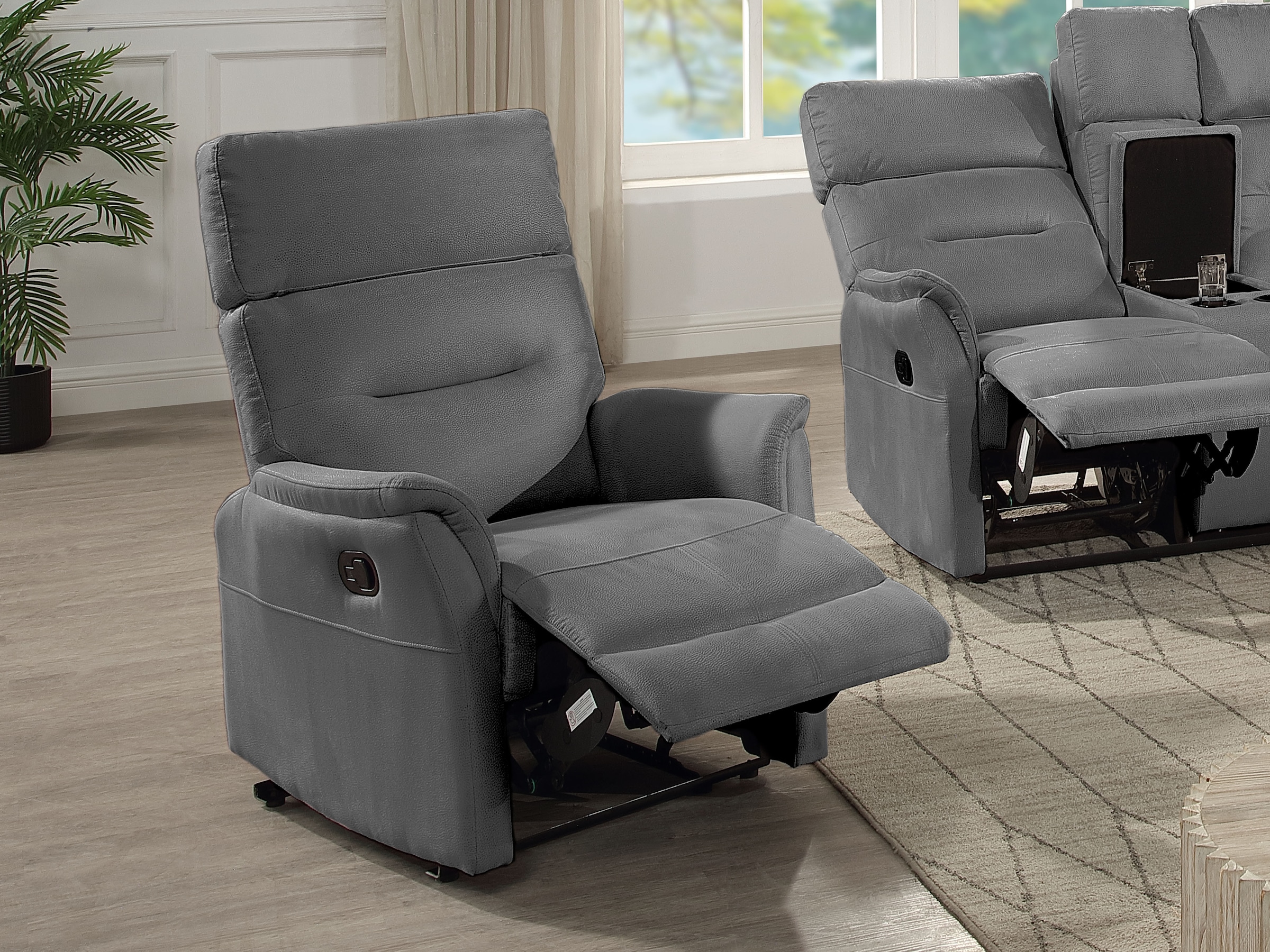 ATLANTIC home collection Relaxsessel »Falk« Relaxfunktion, Mikrofaserbezug in Lederoptik