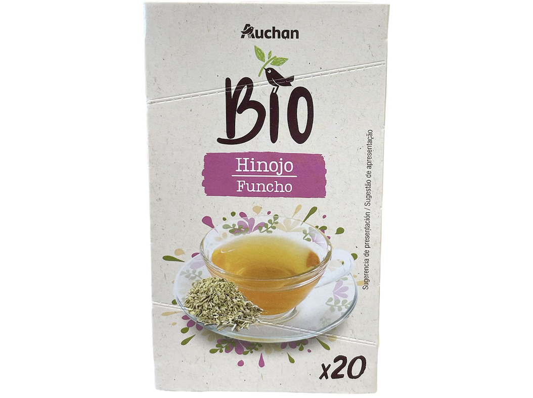 INFUSÃO AUCHAN BIO FUNCHO 20 SAQUETAS