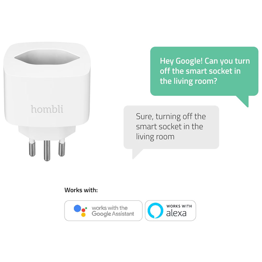 (3er Set) Smart Swiss Socket WLAN-Steckdose Schweiz 3-polig CH für Sprach   App Steuerung Smart Home für iOS / Android (HBPP-0204) - Weiss