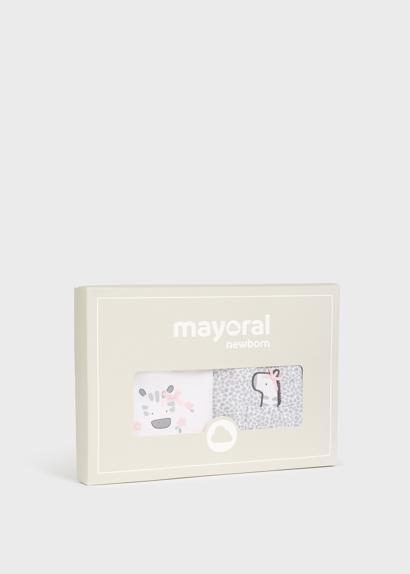 Conjunto de 2 pijamas curtos de algodão sustentável para recém-nascidos.
