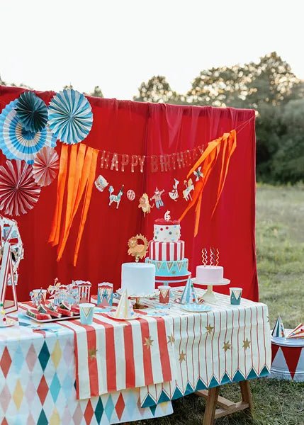 Circus Tafelkleed Gekleurd 1,8m