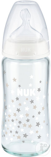 Nuk First Choice+ Biberon En Verre 240ml 0-6 Mois M Etoiles 1 Pièce