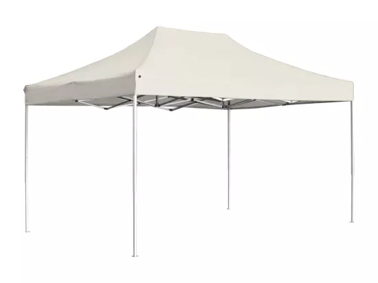 Tente de réception pliable Aluminium 4,5x3 m Crème