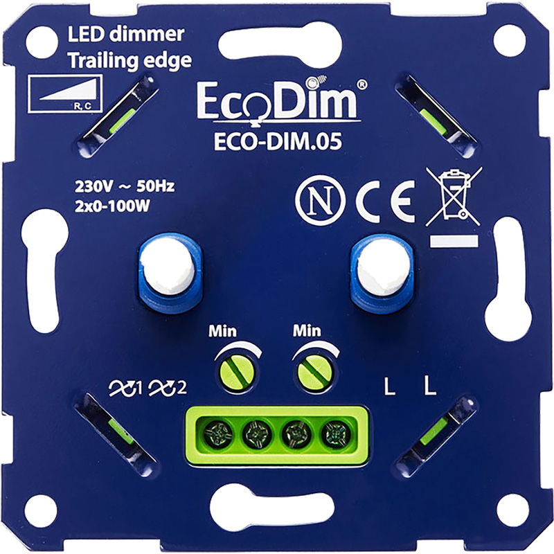 Eco-Dim.05 Led dimmer duo 2x 0-100W (RC)