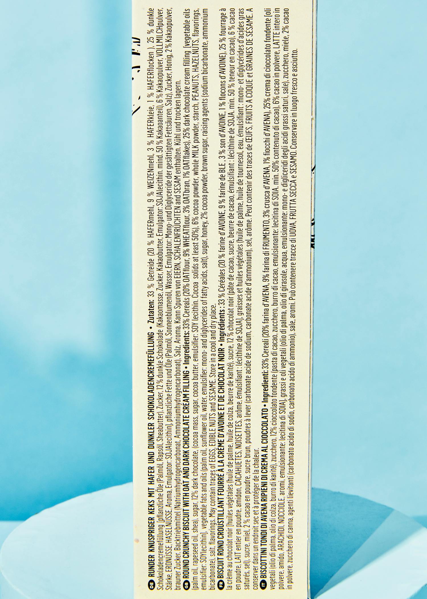 Hafer-Doppelkeks mit dunkler Schokofüllung 180 g