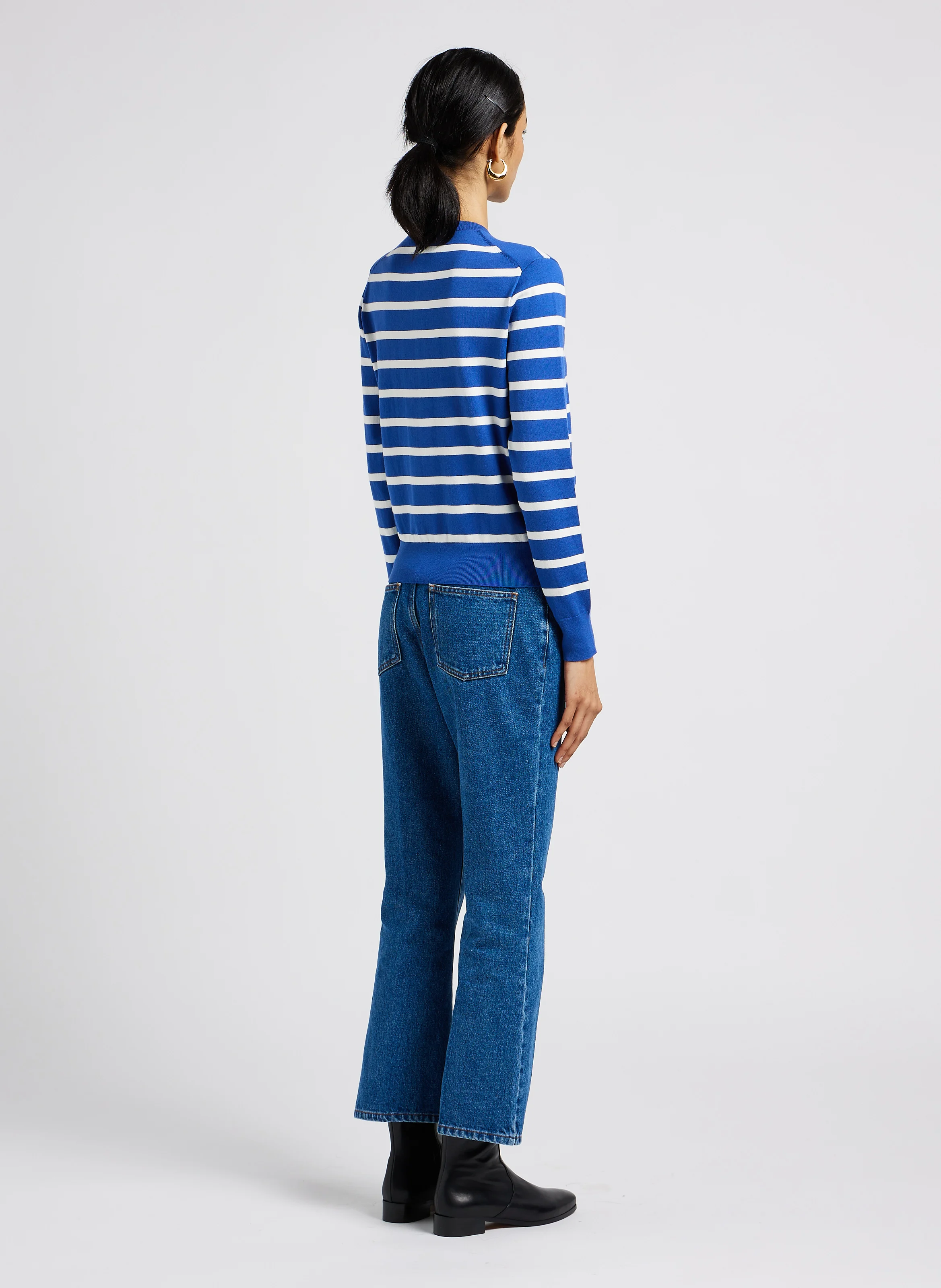 FRANCISCO - Jean flare en coton | Bleu