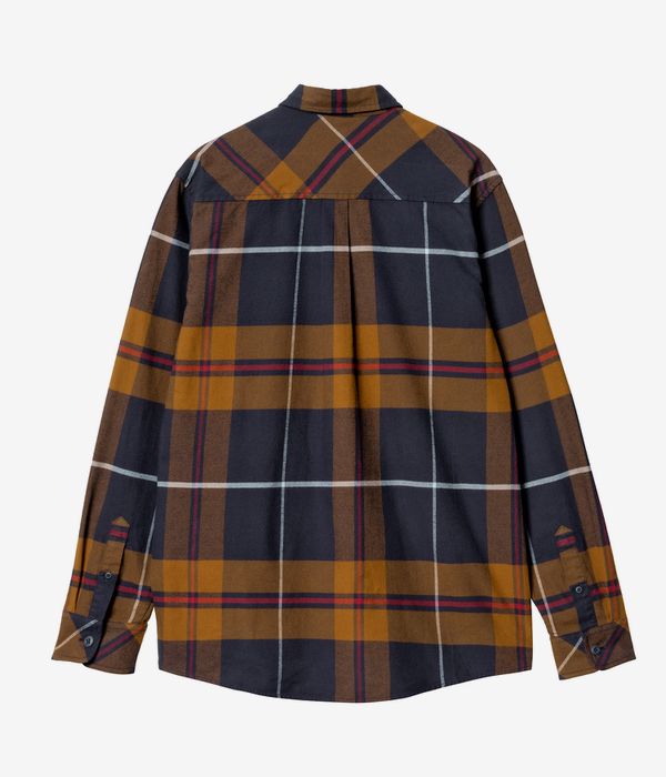 Carhartt WIP Garnett Hemd (check deep h brown)