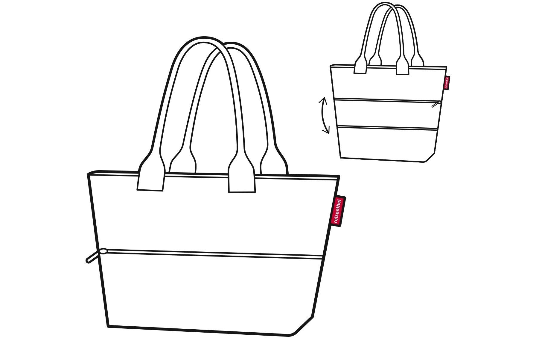 Tasche Shopper e1 Garden BlueSchultertasche für den täglichen Einkauf