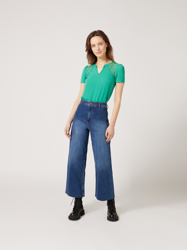Jean cropped évasé