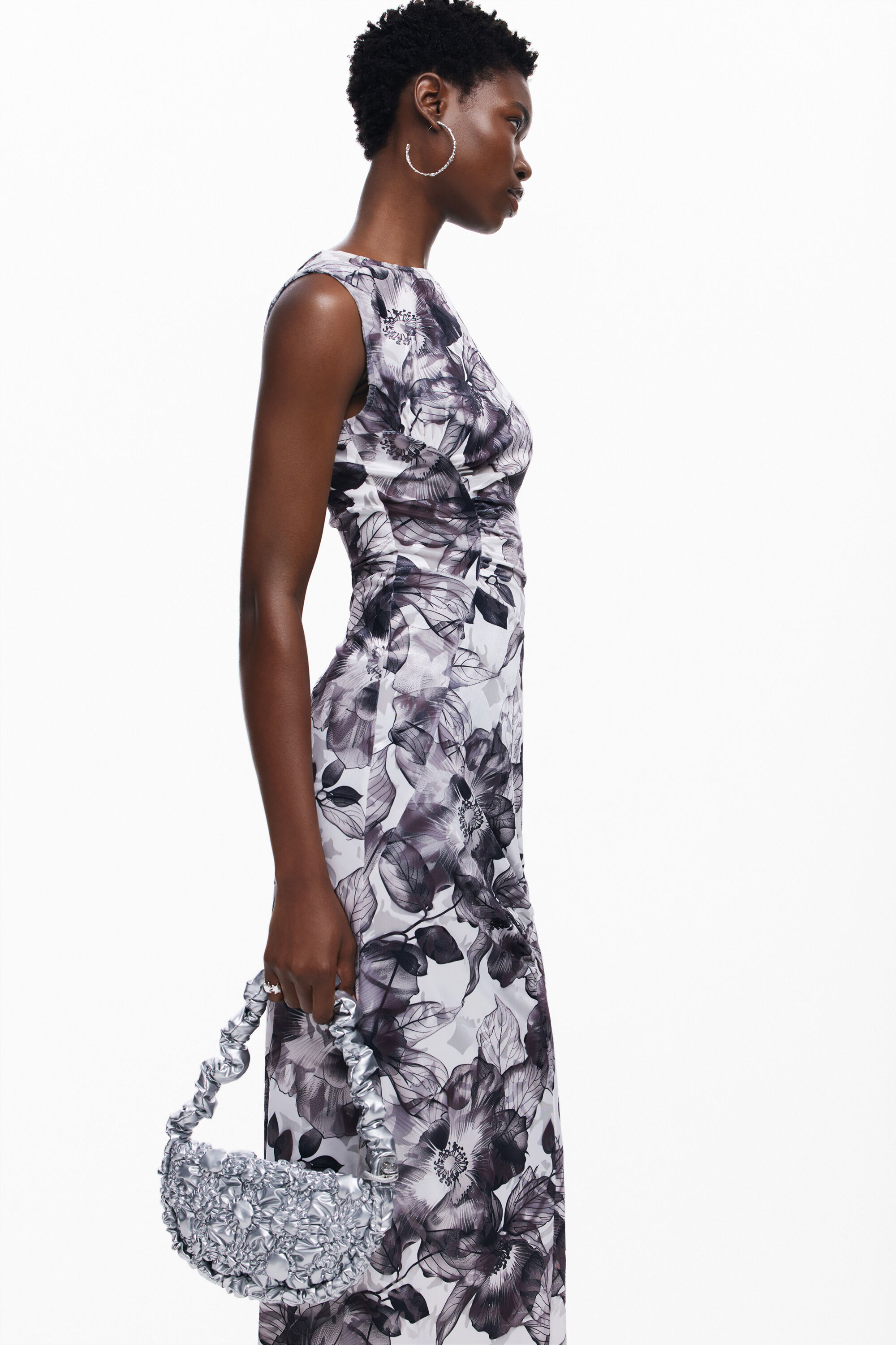 Vestido midi flores