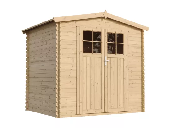 Abri de jardin en bois AVEC SOL TRAITÉ - I236xL226xH218 cm/ 4,33 m2 - TIMBELA M369F+M369G