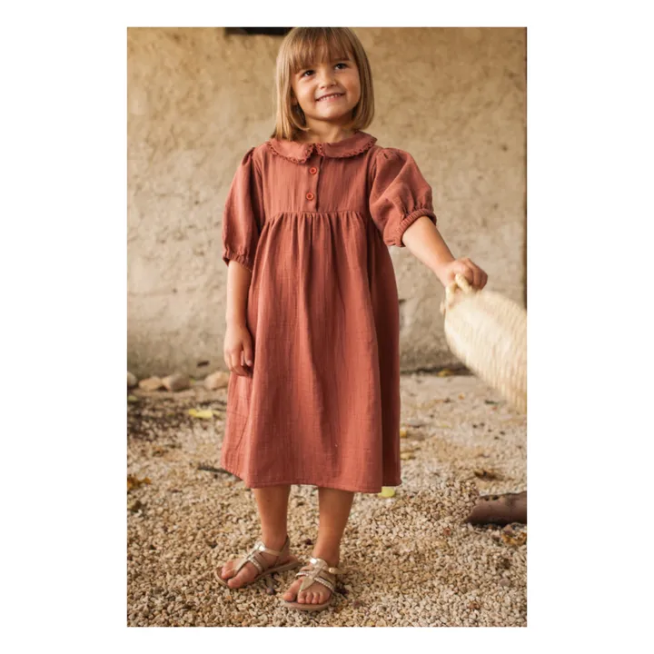 Marlot Paris Robe Gaze de Coton Berry | Terracotta