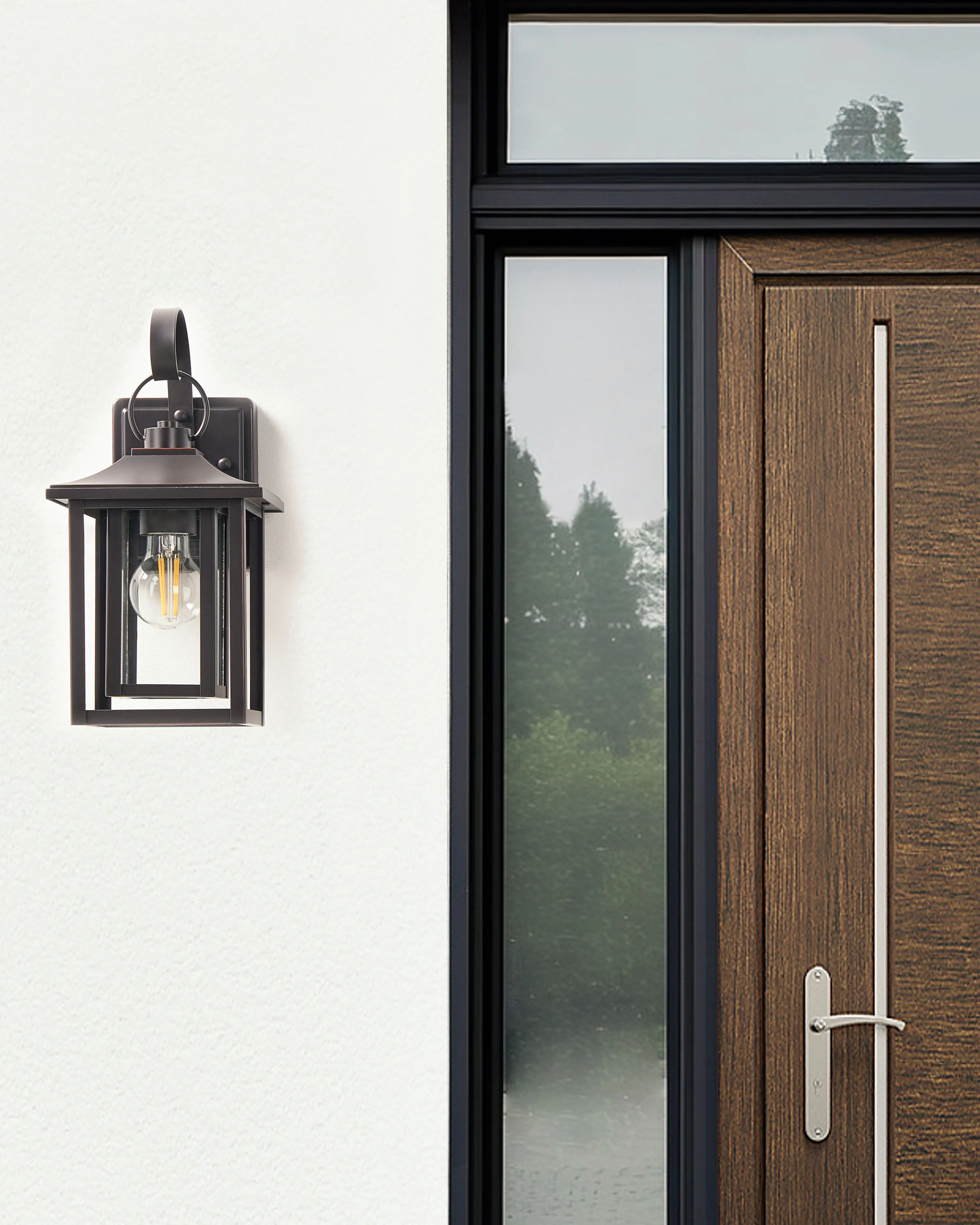 Buiten wandlamp ALMOND Zwart