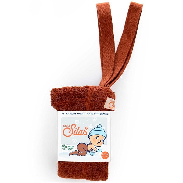 Teddy Warmy Footed Tights Cinnamon - Silly Silas