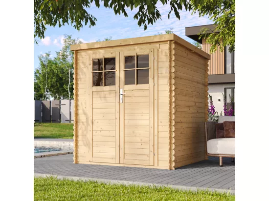 TIMBELA M309F Abri de jardin en bois - porte verrouillable de haute qualité - 3.53 m2