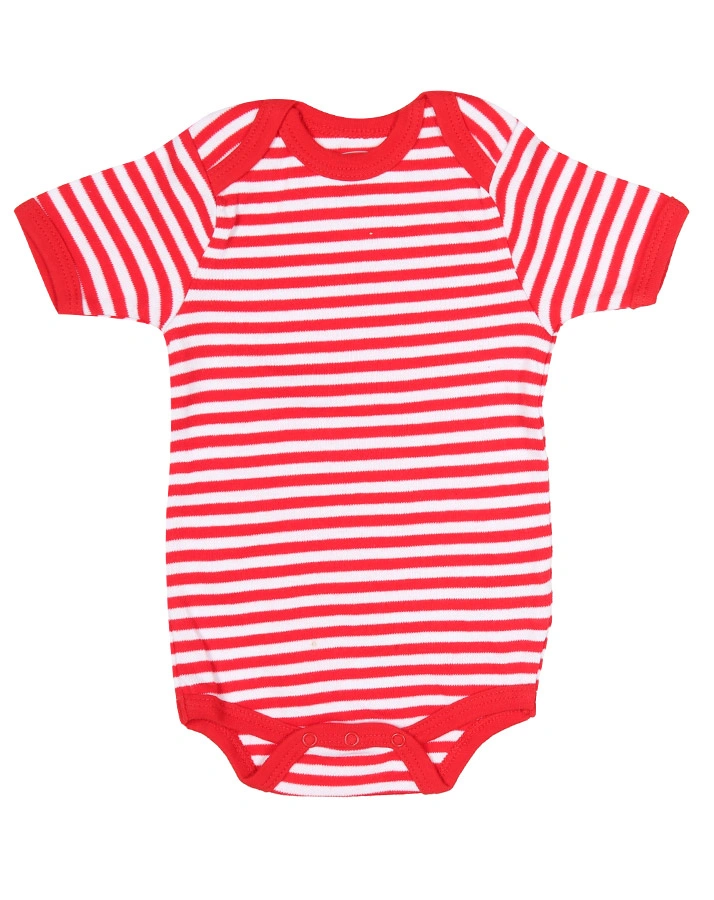 Kurzarm-Body BABY WAL 2er-Pack in weiß/rot