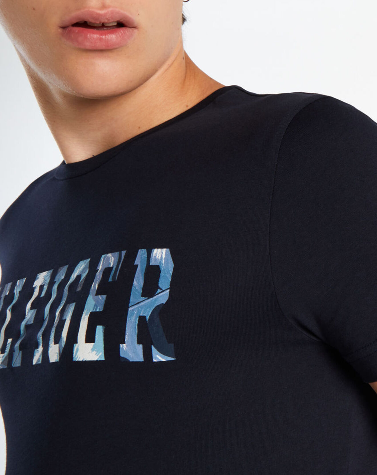 Tommy Hilfiger T-Shirt 100% Coton Bio Logo Floral bleu marine