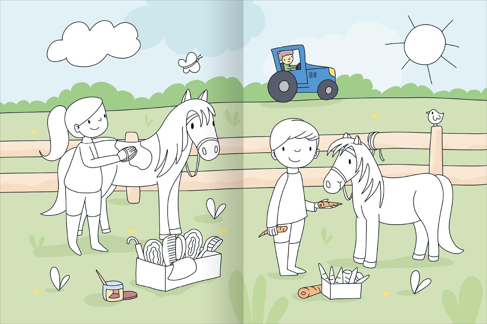 Mein großes buntes Malbuch - Pferde und Ponys