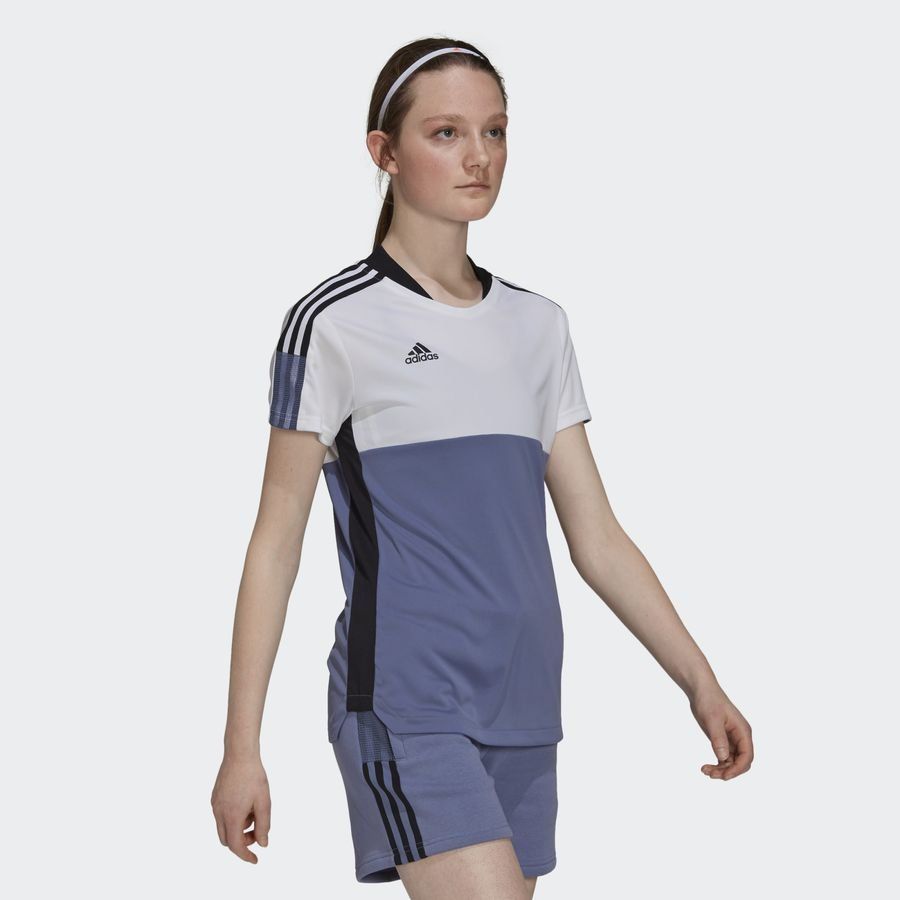 adidas T-shirt d'Entraînement Tiro Blocking - Blanc/Violet Femme