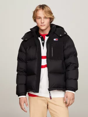 Puffer Alaska de penas recicladas com cordão