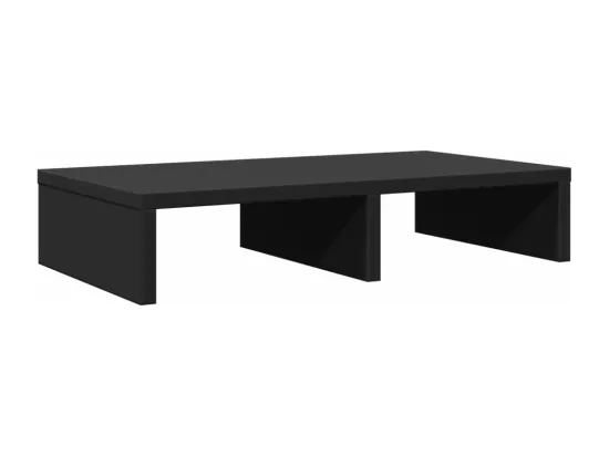 Support de moniteur noir 50x27x10 cm bois d'ingénierie