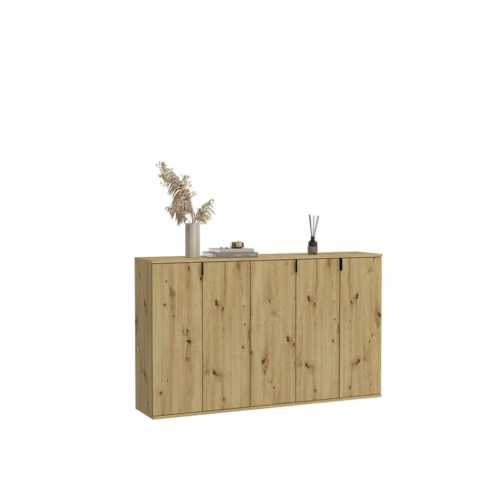 Hioshop ProjektX kommode 2 2 1 deuren 5 deuren eiken decor