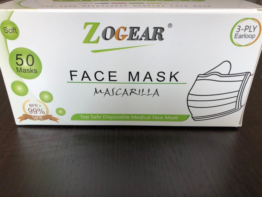 Zogear munnbind IIR 3lag strikk 50 stk