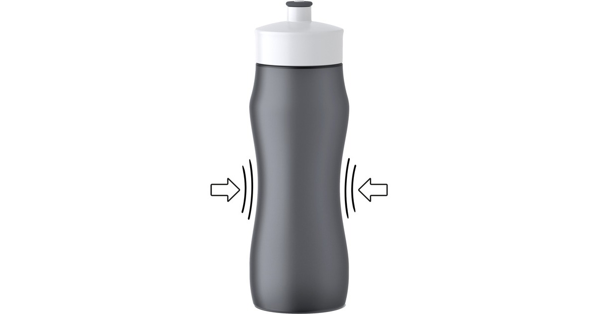 EmsaSqueeze Sport Drinkfles, 0,6 Liter  (Antraciet)