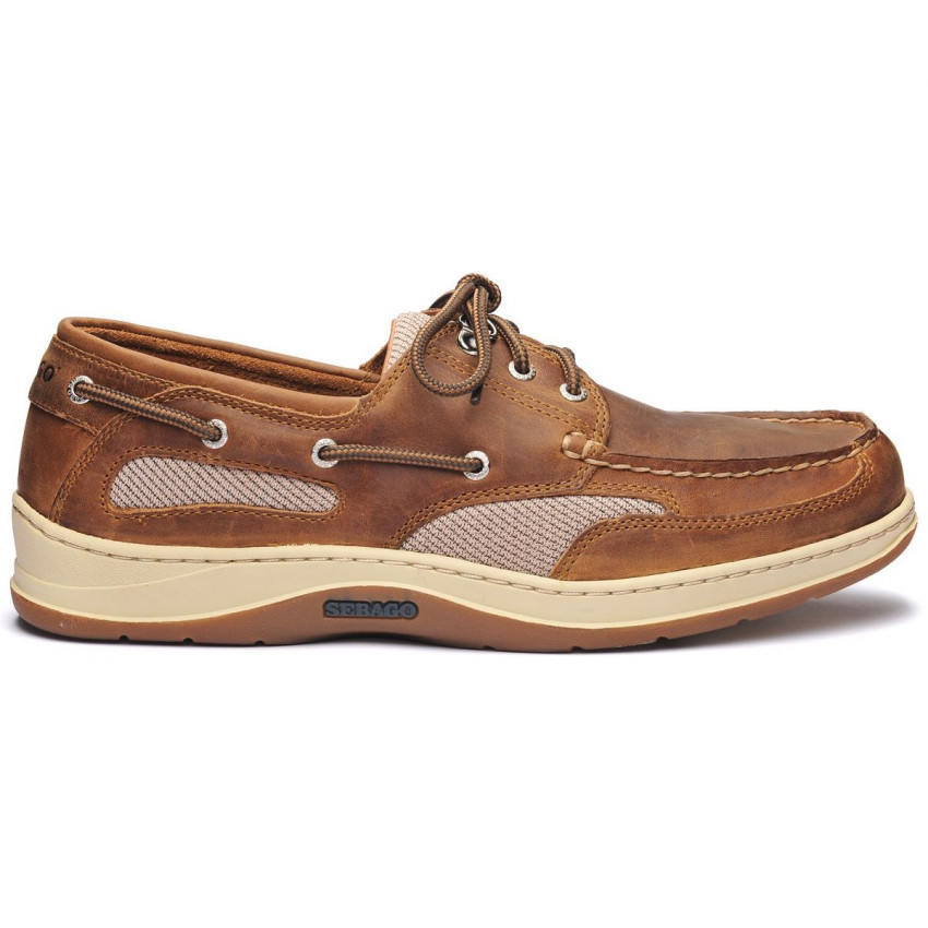 CLOVEHITCH II FGL WAXED Brown Cinnamon-Chaussures bateau pour homme en cuir huilé/ciré
