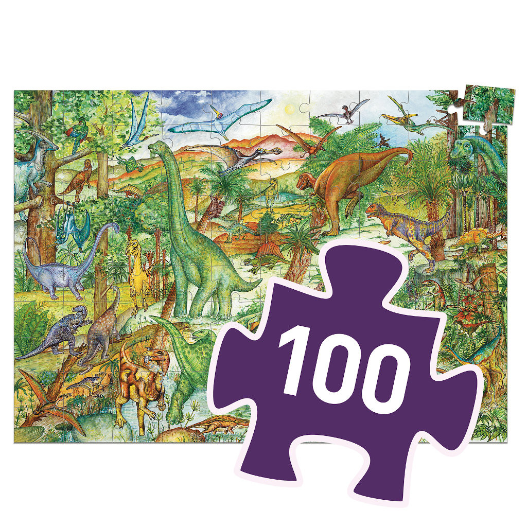 Puzzle Observation - Dinosaures (+ livret) - 100 Pièces