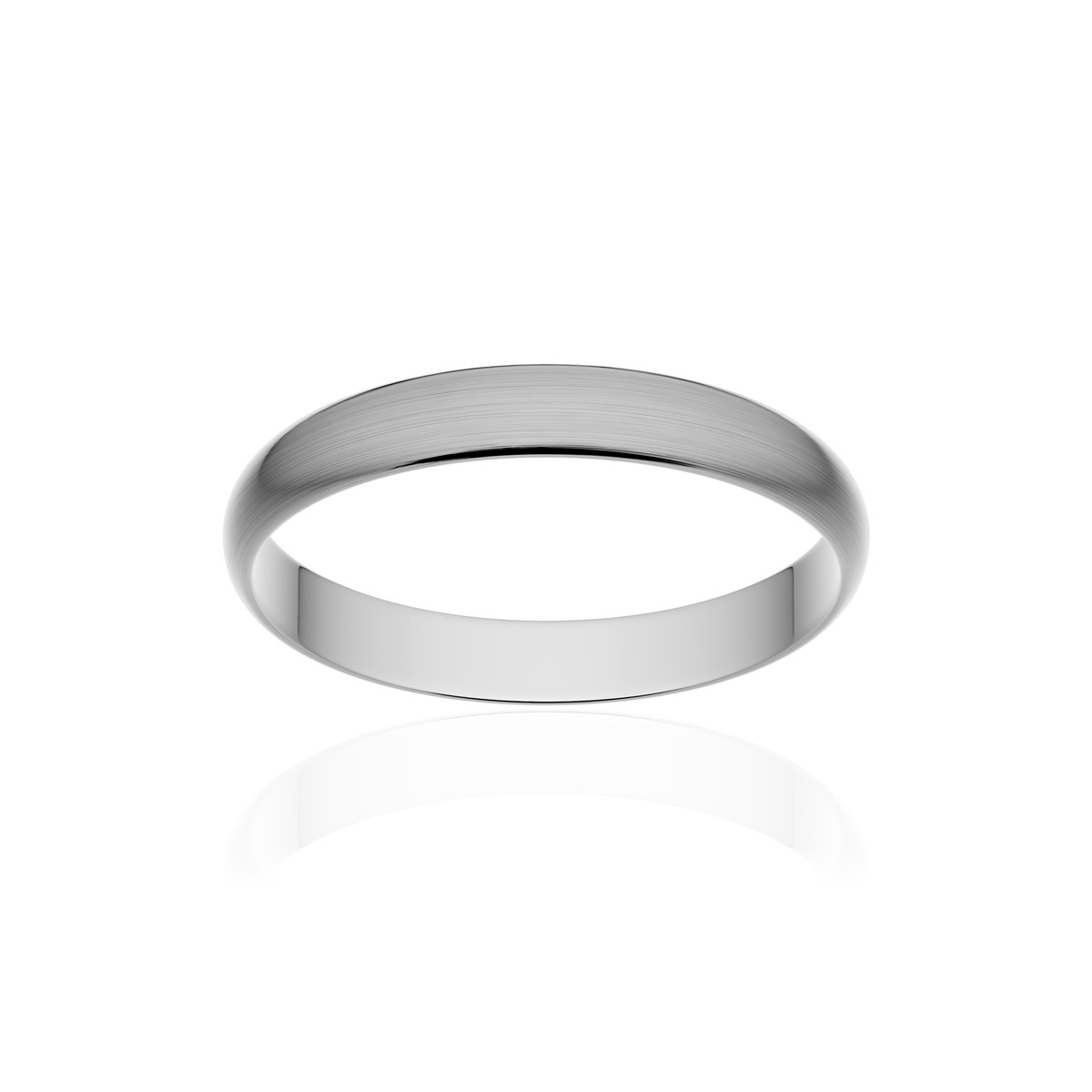 Alliance or 375 blanc brossé ruban 3mm