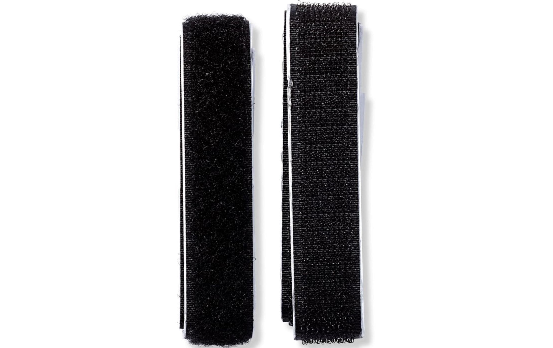 Klettbandverschluss 60 cm, selbstklebend, SchwarzSelbstklebendes Haftverschlussband in Schwarz