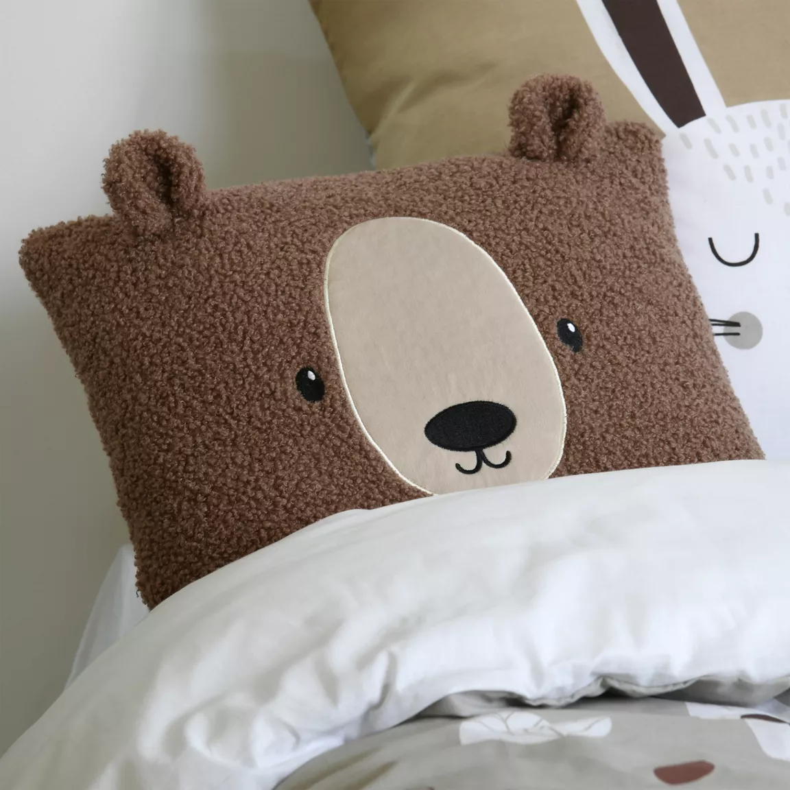 Coussin enfant carré (40 x 40 cm) Gabin Marron