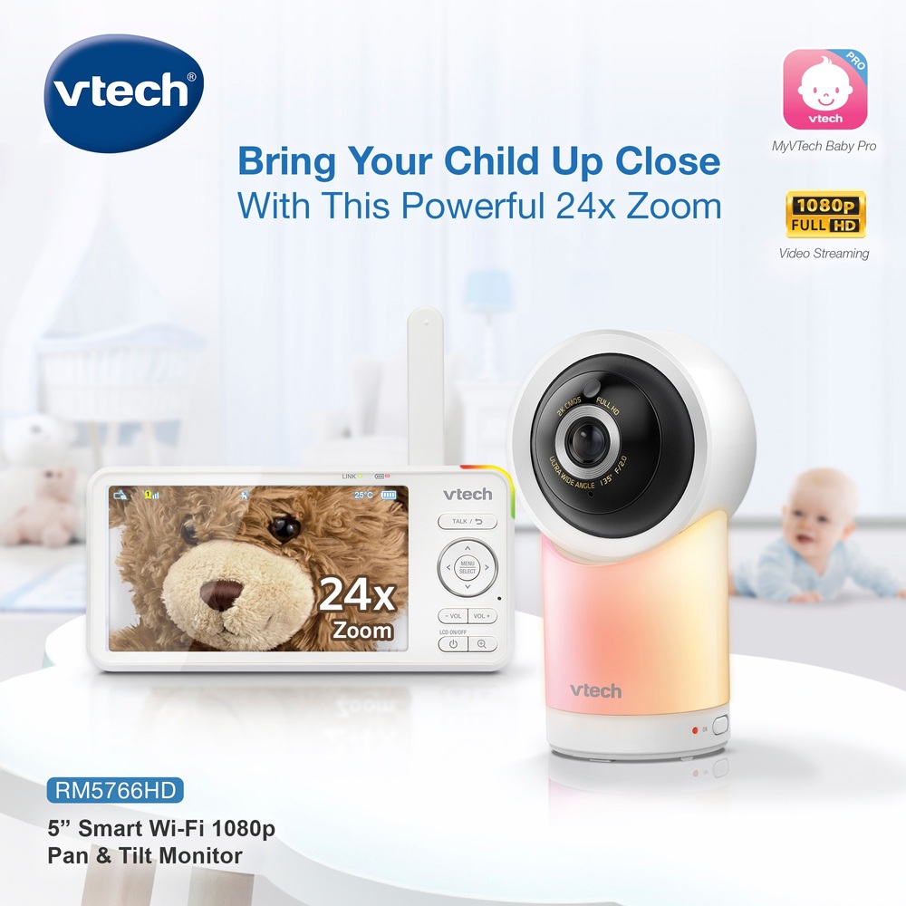 VTech RM5766HD 5-Zoll Smart WiFi Video-Babyphone