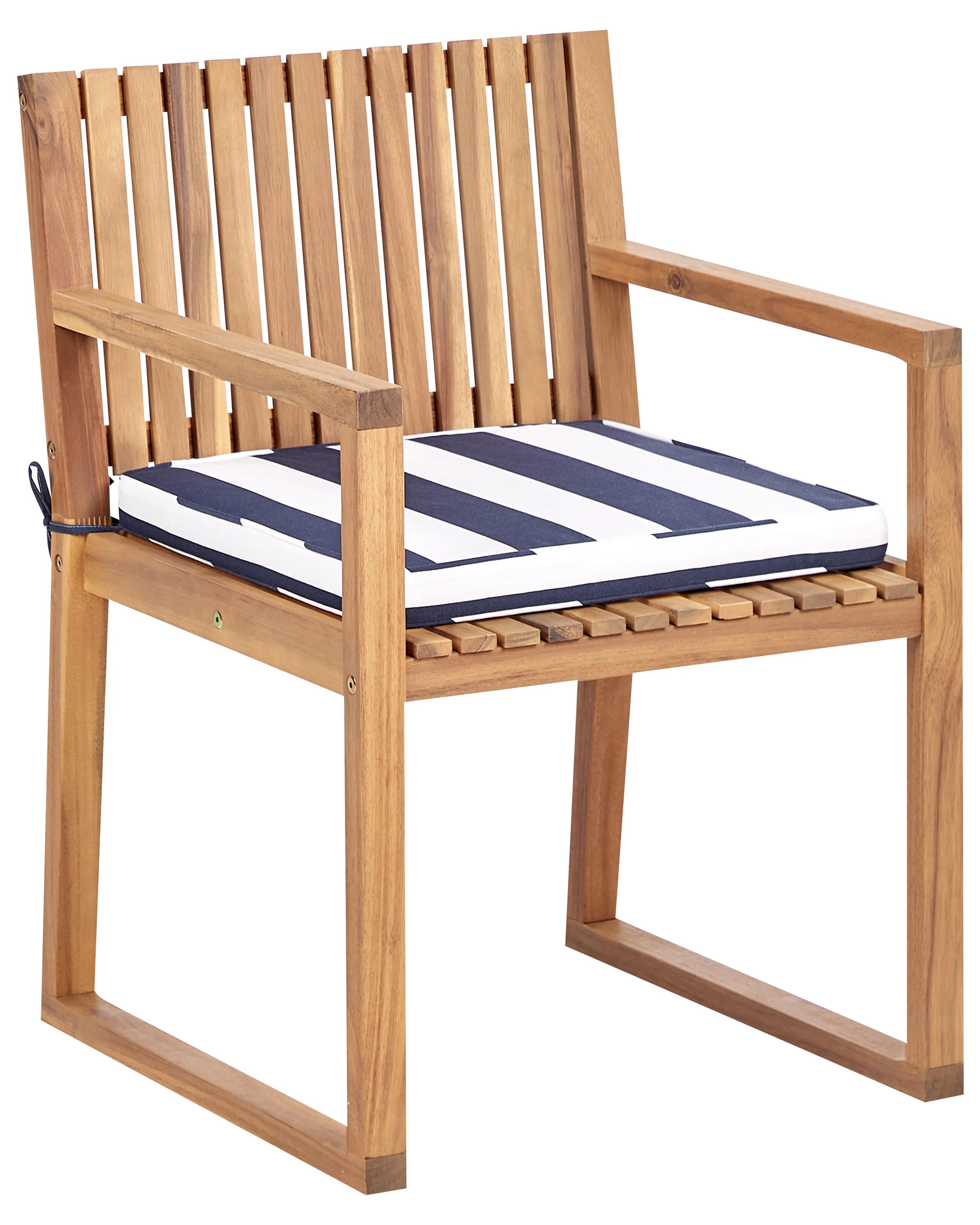 Set van 8 stoelen met zitkussen SASSARI II Gecertificeerd acaciahout Marineblauw