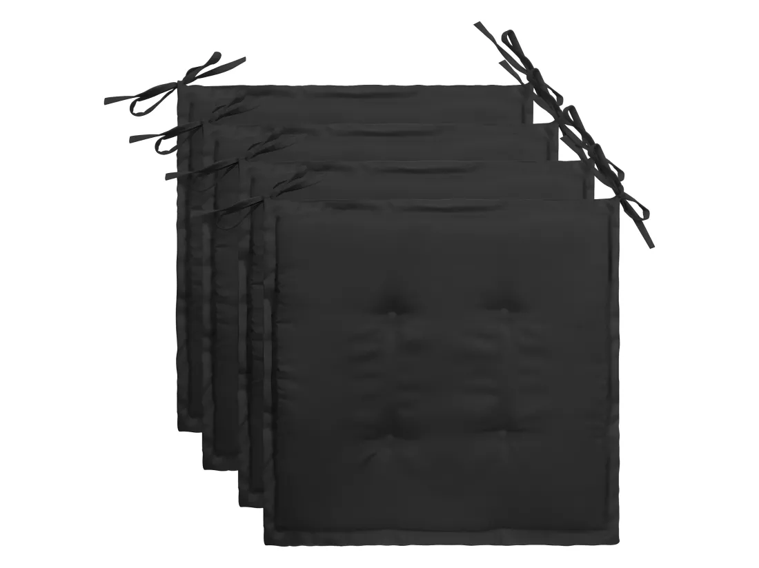 lot de 4 coussins noire 40 x 40 x 3 cm DEC021722
