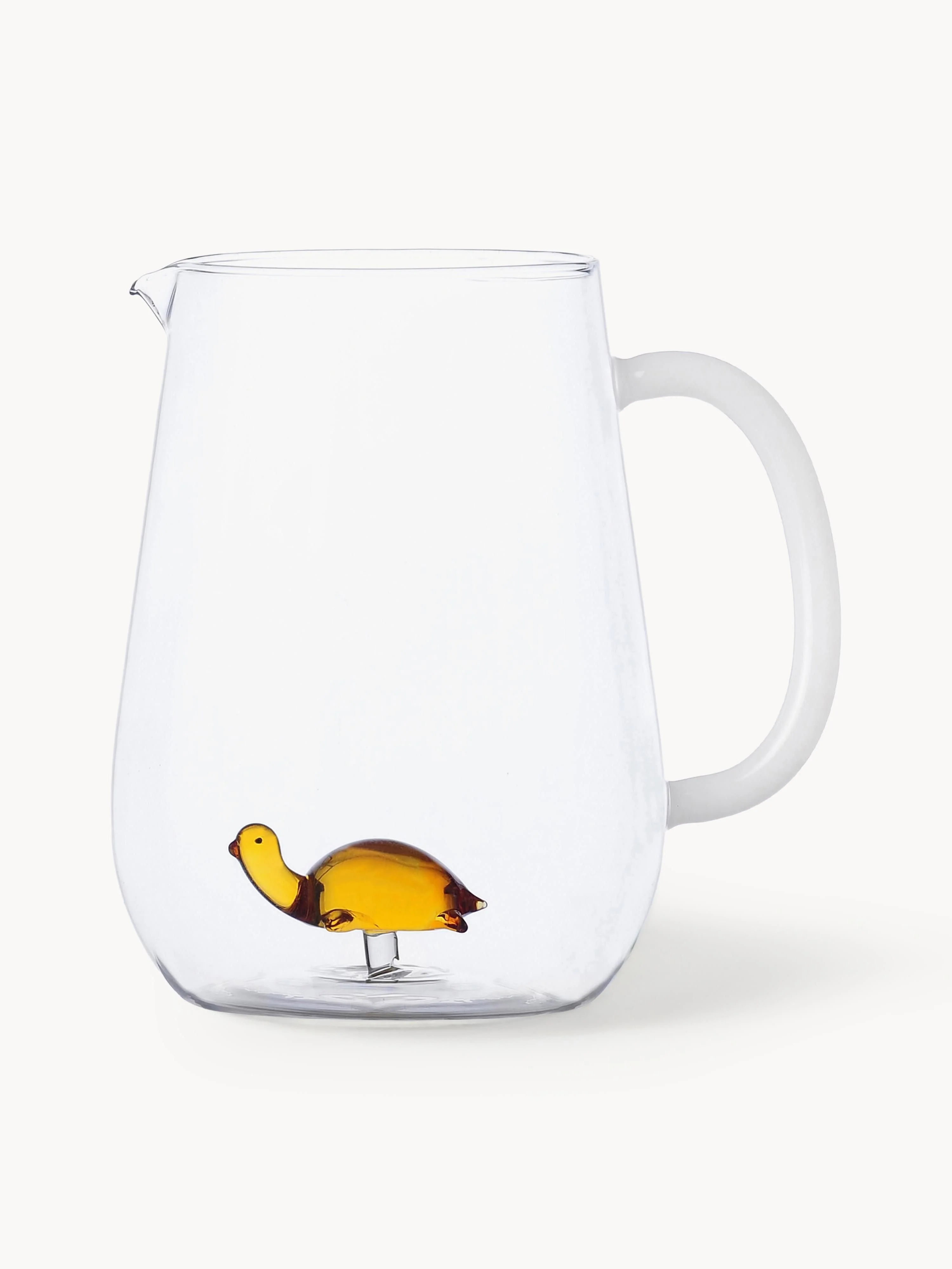 Handgemaakte karaf Turtle van borosilicaatglas, 1.7 L