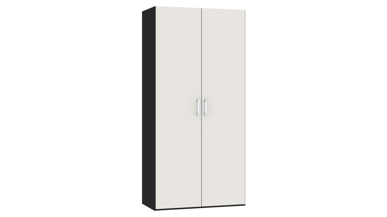 Draaideurkast Compact zwart/wit