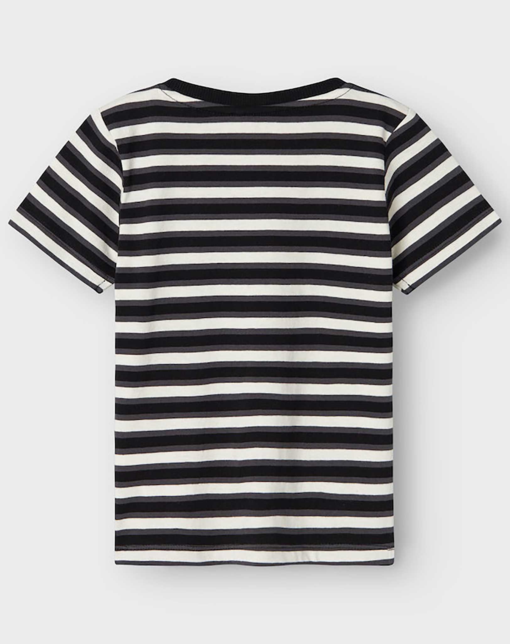 T-Shirt NMMDIKE PANDA gestreift in black